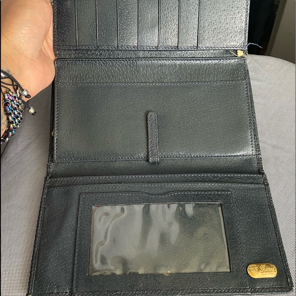 Authentic Gucci GG Web Monogram Design Handbag Matching Wallet - Navy - Picture 15 of 16